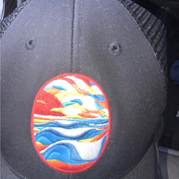 Patagonia Hat Cap Men/women’s Trucker Snapback Lopro Black Stained Glass Glassy - Picture 2 of 4